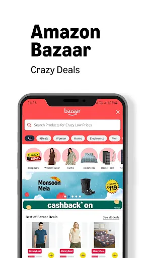 Скриншот 3 — Amazon India Shop, Pay, miniTV