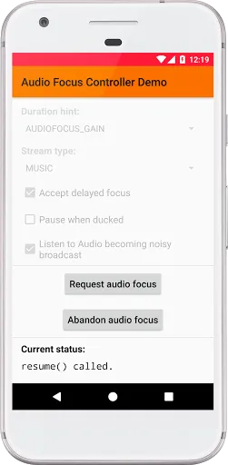 Скриншот 2 — Audio Focus Controller Demo
