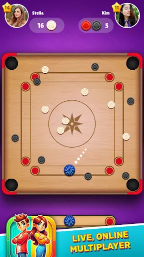 Скриншот 1 — Carrom Master - Online Carrom