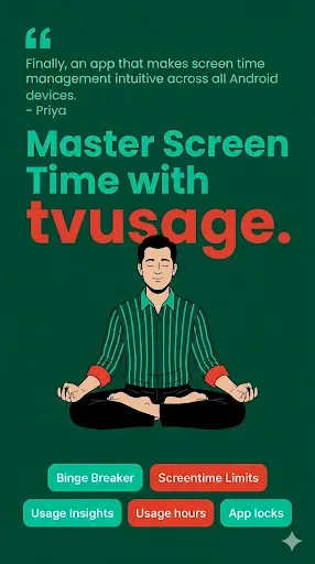 Скриншот 1 — tvusage - Digital Wellbeing