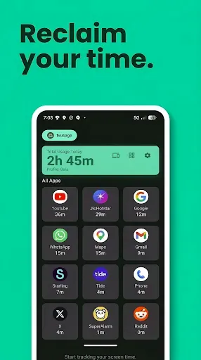 Скриншот 2 — tvusage - Digital Wellbeing