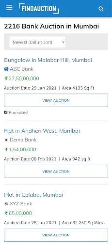 Скриншот 1 — FindAuction: Bank Auction App
