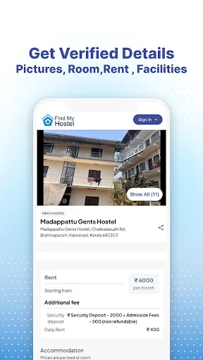 Скриншот 4 — FindMyHostel - PGs & Hostels