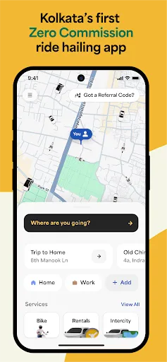 Скриншот 1 — Yatri Sathi - Ride Booking App