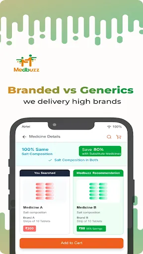 Скриншот 4 — Medbuzz - Generic Medicine App
