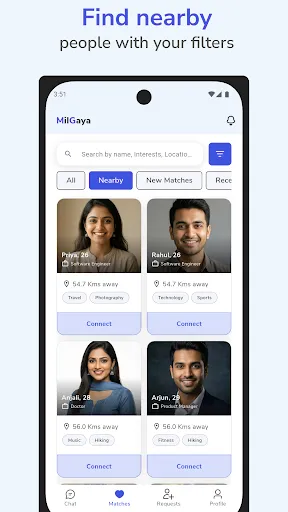 Скриншот 2 — Milgaya : find nearby people