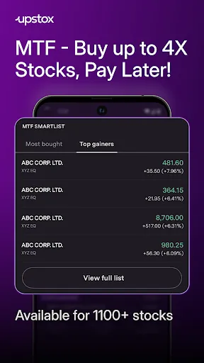 Скриншот 4 — Upstox Stocks IPO Mutual Funds