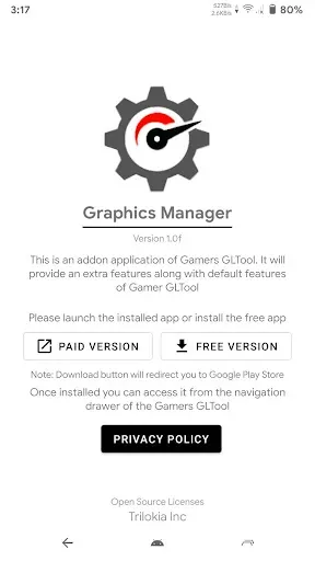 Скриншот 1 — Graphics Manager : GFX Addon