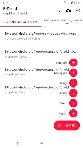 Скриншот 2 — Preference Manager: Addon