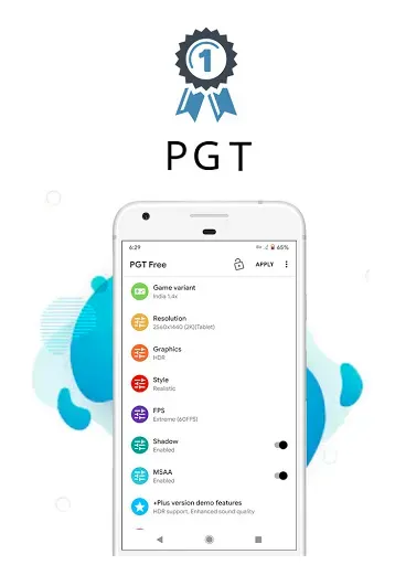 Скриншот 1 — PGT: GFX, Launcher & Optimizer