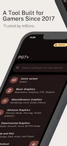 Скриншот 1 — PGT+ : Pro GFX & Optimizer