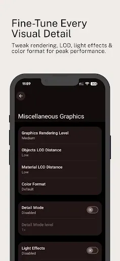 Скриншот 3 — PGT+ : Pro GFX & Optimizer