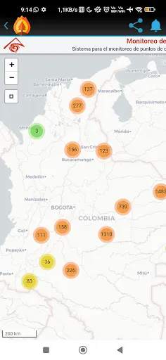 Скриншот 1 — Incendios Activos | EN VIVO