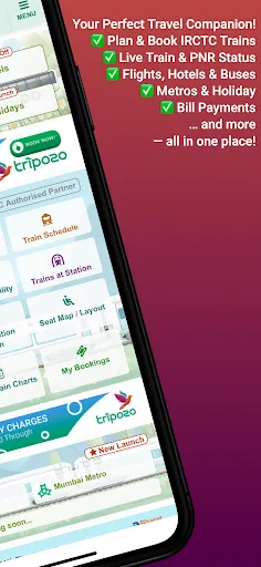Скриншот 2 — Tripozo: Train Flight & Travel