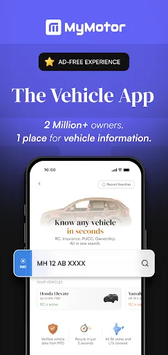 Скриншот 1 — MyMotor eChallan Car Bike Info