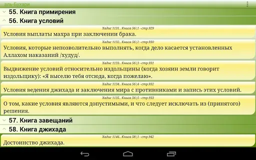 Скриншот 7 — Сахих Бухари, Муслим, Навави