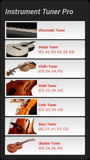 Скриншот 1 — Instrument Tuner Pro