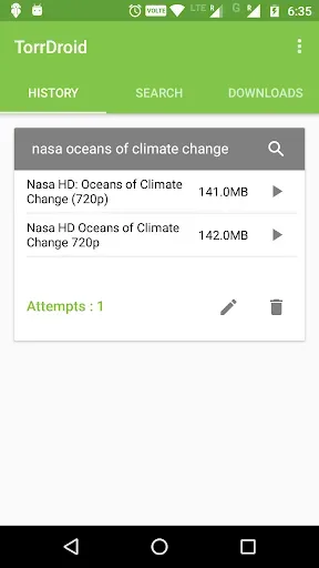 Скриншот 3 — TorrDroid - Torrent Downloader