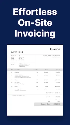 Скриншот 1 — Easy Invoice & Estimates Maker