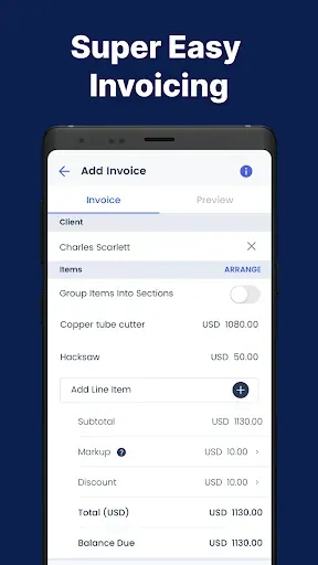 Скриншот 2 — Easy Invoice & Estimates Maker