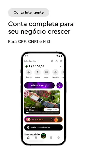 Скриншот 2 — InfinitePay Tap, Conta, Cartão