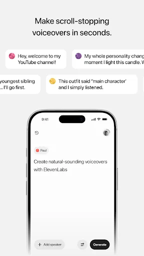 Скриншот 1 — ElevenLabs: AI Voice Generator