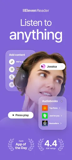 Скриншот 1 — ElevenReader: Read Books Aloud