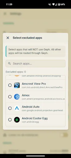Скриншот 4 — Geph: private, resilient VPN