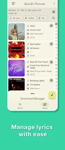 Скриншот 1 — Lyrics for Poweramp