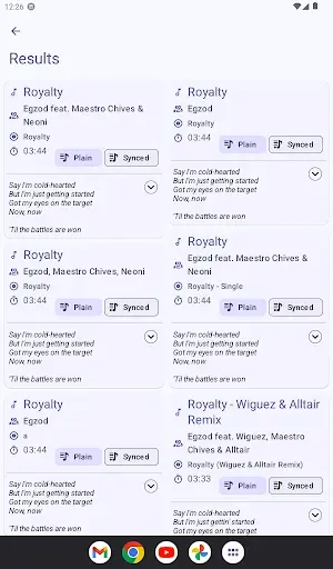 Скриншот 7 — Lyrics for Poweramp