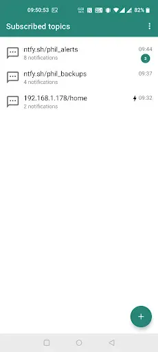 Скриншот 1 — ntfy - PUT/POST to your phone