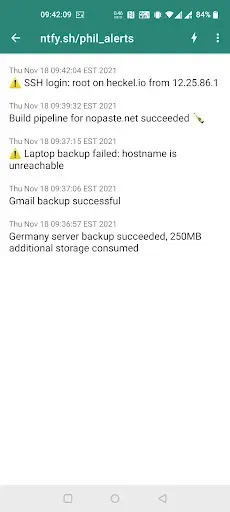 Скриншот 2 — ntfy - PUT/POST to your phone