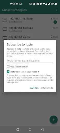 Скриншот 5 — ntfy - PUT/POST to your phone