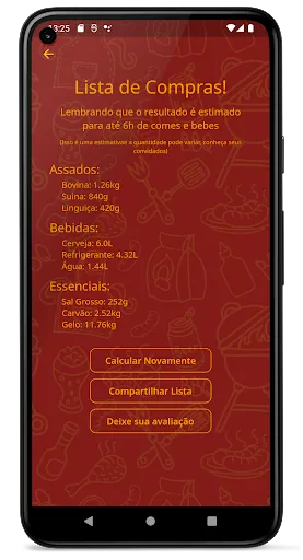 Скриншот 6 — Bora Churrasco: Calcule carnes