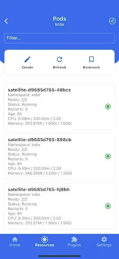 Скриншот 2 — kubenav - Kubernetes Dashboard