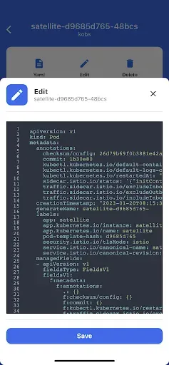 Скриншот 6 — kubenav - Kubernetes Dashboard
