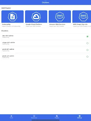 Скриншот 8 — kubenav - Kubernetes Dashboard