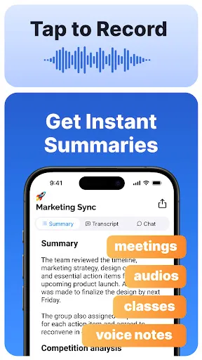 Скриншот 2 — Summary - AI Note Taker