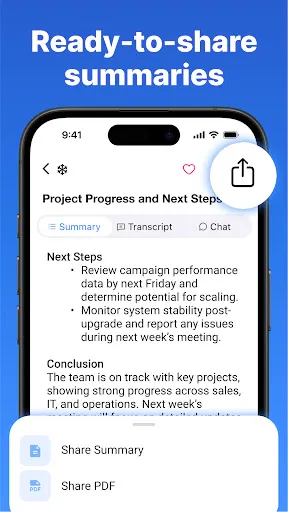Скриншот 5 — Summary - AI Note Taker