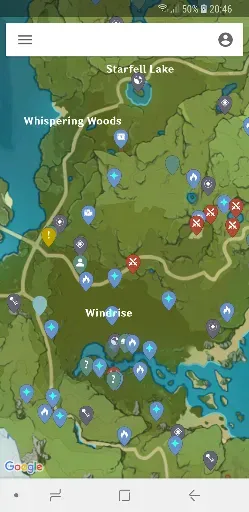 Скриншот 1 — MapGenie: Genshin Impact Map