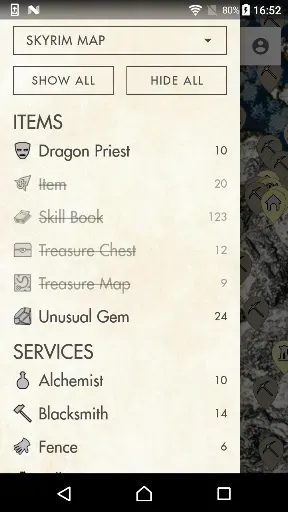 Скриншот 2 — MapGenie: Skyrim Map