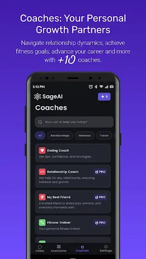 Скриншот 2 — Sage AI - AI Coach & Assistant