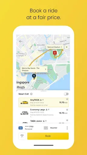 Скриншот 4 — TADA - Taxi, Cab, Ride Hailing