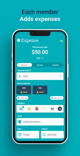 Скриншот 3 — Sesterce – Share Expenses