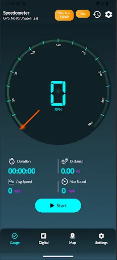 Скриншот 3 — GPS-спидометр: Спидометр