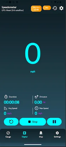 Скриншот 4 — GPS-спидометр: Спидометр