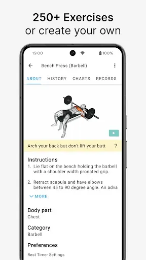Скриншот 3 — Strong Workout Tracker Gym Log