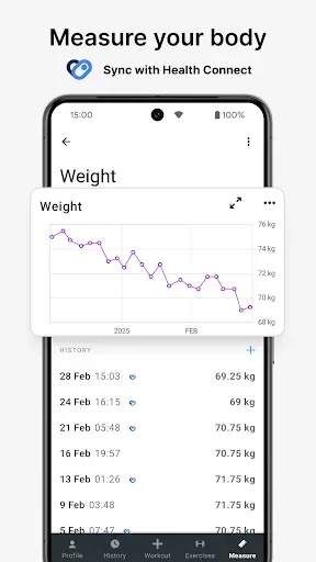 Скриншот 6 — Strong Workout Tracker Gym Log