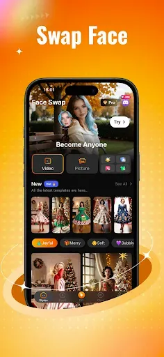 Скриншот 1 — Blushy-Face Swap,AI Tool&Talk