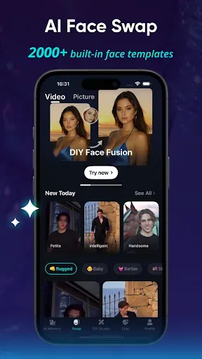Скриншот 1 — iSwapX-Face Swap, AI Chat